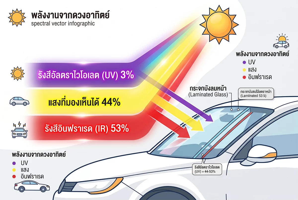 สเปกตรัมแสงอาทิตย์และรังสี IR