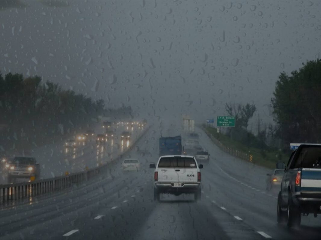 เว้นระยะห่างจากรถคันหน้ามากกว่าปกติ 2 เท่าในวันที่ฝนตก — เพิ่มระยะปลอดภัย